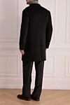 Black wool coat for men Gucci - 100% wool. Buttons. Two side pockets, two inside pockets. Lining: 100% silk. Country of manufacture: Italy. Care: specialized cleaning - photo 4