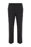 Brioni Штани із вовни сірі чоловічі - защіпи, візерунок клітка. 100% вовна. гудзик, блискавка. кишеня під поясом, дві бічні кишені, дві кишені ззаду з клапанами на гудзиках. Країна виробник: Італія. Догляд: спеціалізоване чищення - фото 1