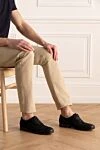 Туфли мужские из замши черные Dolce & Gabbana - 100% замша. Шнуровка. Внутренняя отделка: Кожа . Стелька: Кожа. Высота каблука: 2см. Кожа. Страна производитель: Италия. Уход: специализированная чистка - фото 2