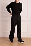 Sports pants for men made of polyamide and elastane black Moncler - 86% polyamide, 14% elastane. Closure: Zipper. Two side pockets, two back pockets. Country of manufacture: Italy. Care: specialized cleaning - photo 2