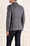 Пуховик чоловічий з вовни сірий Moncler - Логотип на рукаві. 100% вовна. Гудзики. Дві бічні кишені, дві внутрішні кишені. Країна виробник: Італія. Догляд: спеціалізоване чищення - фото 4