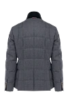 Moncler Пуховик чоловічий з вовни сірий - Логотип на рукаві. 100% вовна. Гудзики. Дві бічні кишені, дві внутрішні кишені. Країна виробник: Італія. Догляд: спеціалізоване чищення - фото 7