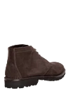 Brown suede men's boots A.Testoni - 100% suede, 100% fur. Lace-up. Shaft height: 12 cm. Sole Height: 2 cm. Polyurethane. Country of manufacture: Italy. Care: specialized cleaning - photo 4