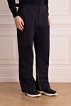 Moncler Sports pants for men made of polyamide and elastane black - 86% polyamide, 14% elastane. Closure: Zipper. Two side pockets, two back pockets. Country of manufacture: Italy. Care: specialized cleaning - photo 3