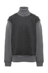 Dolce & Gabbana Men's golf from wool and acrylic gray - Contrasting inserts. High neck. 95% wool, 5% acrylic. Country of manufacture: Italy. Care: specialized cleaning - photo 1