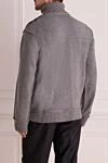 Men's golf from wool and acrylic gray Dolce & Gabbana - Contrasting inserts. High neck. 95% wool, 5% acrylic. Country of manufacture: Italy. Care: specialized cleaning - photo 4
