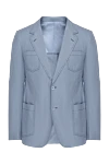 Gucci Gray cotton blazer for men - stripe. Closure: two buttons. Pocket: three side pockets and three inside pockets. 100% cotton. Inner lining: 100% cotton. Country of manufacture: Italy. Care: specialized cleaning - photo 1