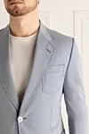 Gucci Gray cotton blazer for men - stripe. Closure: two buttons. Pocket: three side pockets and three inside pockets. 100% cotton. Inner lining: 100% cotton. Country of manufacture: Italy. Care: specialized cleaning - photo 5