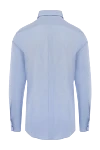 Blue cotton shirt for men Dolce & Gabbana - small dotted pattern. 100% cotton. Closure: buttons. Country of manufacture: Italy. Care: specialized cleaning - photo 6