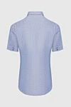 Dolce & Gabbana Blue cotton and linen shirt for men - two chest pockets. 50% cotton, 50% linen. Closure: buttons. Country of manufacture: Italy. Care: specialized cleaning - photo 5