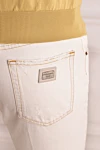 Dolce & Gabbana White cotton jeans for men - 100% cotton. Closure: button, zipper. waist pocket with flap, two front side pockets, two back pockets with button flaps.. Country of manufacture: Italy. Care: specialized cleaning - photo 5