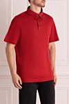Brioni Cotton long sleeve polo red for men - Long sleeve. 100% cotton. Buttons. Country of manufacture: Italy. Care: specialized cleaning - photo 3