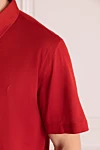 Brioni Cotton long sleeve polo red for men - Long sleeve. 100% cotton. Buttons. Country of manufacture: Italy. Care: specialized cleaning - photo 5