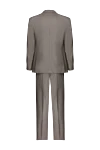 Костюм мужской из шерсти бежевый Brioni - Шлица. 100% шерсть. Пуговицы, крючок. Нагрудный карман, два кармана с клапанами. Карманы (внутренние): Три кармана. Два боковых кармана, два кармана сзади на пуговицах. 100% купро. Страна производитель: Италия. Уход: специализированная чистка - фото 6
