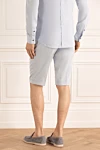 Gray cotton shorts for men Brioni - pinches. 100% cotton. zipper, button. belt pocket, two side pockets, two back pockets. Country of manufacture: Italy. Care: specialized cleaning - photo 4