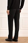 Штани чорні чоловічі Brioni - защипи. 85% вовна, 10% кашемір, 5% шовк. гудзик, блискавка. кишеня під поясом, дві бічні кишені, дві кишені ззаду з клапанами на гудзиках. Країна виробник: Италия. Догляд: спеціалізоване чищення - фото 4