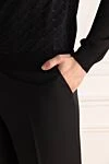 Brioni Штани чорні чоловічі - защипи. 85% вовна, 10% кашемір, 5% шовк. гудзик, блискавка. кишеня під поясом, дві бічні кишені, дві кишені ззаду з клапанами на гудзиках. Країна виробник: Италия. Догляд: спеціалізоване чищення - фото 5