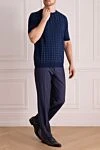 Штани з вовни та шовку сірі чоловічі Brioni - 85% вовна, 15% шовк. гудзик, блискавка, гачок. дві бічні кишені, дві кишені ззаду. Країна виробник: Італія. Догляд: спеціалізоване чищення - фото 2