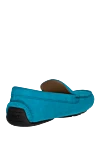 Moccasins for men made of blue leather Armani - Stitching, logo embossing. 100% leather. Interior: Leather. Insole: Leather. Outsole: Other materials. Country of manufacture: Italy. Care: specialized cleaning - photo 4
