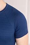 John Smedley Футболка з бавовни синя чоловіча - 100% бавовна. Країна виробник: Італія. Догляд: спеціалізоване чищення - фото 5