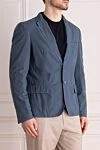 Ballantyne Blue cotton jacket for men - 100% cotton. two buttons. three internal, two side with flaps, chest pocket. Country of manufacture: Italy. Care: specialized cleaning - photo 3