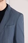 Ballantyne Blue cotton jacket for men - 100% cotton. two buttons. three internal, two side with flaps, chest pocket. Country of manufacture: Italy. Care: specialized cleaning - photo 5