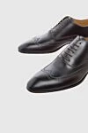 Branchini Men's shoes made of black leather - Perforation. 100% leather. Lace-up. Interior: Leather. Insole: Leather. Heel height: 2cm. Outsole: Other materials. Country of manufacture: Italy. Care: specialized cleaning - photo 5