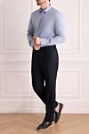 Рубашка голубая мужская Dolce & Gabbana - 75% хлопок, 21% акрил, 4% другие волокна. пуговицы. Страна производитель: Италия. Уход: специализированная чистка - фото 2