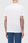 Canali Футболка из хлопка белая мужская - лого. нагрудный карман. 100% хлопок. Страна производитель: Италия. Уход: специализированная чистка - фото 3