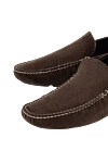 Canali Men's suede moccasins brown - Firmware. 100% suede. Interior: Leather. Insole: Leather. Outsole: Other materials. Country of manufacture: Italy. Care: specialized cleaning - photo 5