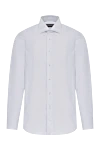 Canali Рубашка из хлопка белая мужская - 100% хлопок. пуговицы. Страна производитель: Италия. Уход: специализированная чистка - фото 1