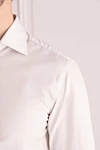 Canali Рубашка из хлопка белая мужская - 100% хлопок. пуговицы. Страна производитель: Италия. Уход: специализированная чистка - фото 5