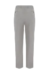 Gray wool pants for men Canali - tucks. 100% wool. Closure: button, zipper. two side pockets, two back with buttons. Lining: Detail lining 100% cotton. Country of manufacture: Italy. Care: specialized cleaning - photo 6