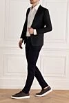 Пиджак из шерсти черный мужской Dolce & Gabbana - 100% шерсть. пуговица. три внутренних, два боковых, нагрудный карман. 50% ацетат, 50% вискоза. Страна производитель: Италия. Уход: специализированная чистка - фото 2