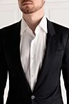 Пиджак из шерсти черный мужской Dolce & Gabbana - 100% шерсть. пуговица. три внутренних, два боковых, нагрудный карман. 50% ацетат, 50% вискоза. Страна производитель: Италия. Уход: специализированная чистка - фото 4