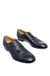 Gucci Men's black leather shoes - Perforation. 100% leather. Lace. Interior finish: Leather. Insole: Leather. Heel height: 2cm. Other materials. Country of manufacture: Italy. Care: specialized cleaning - photo 3