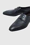 A.Testoni Men's black leather shoes - Perforation. 100% leather. Lace-up. Interior: Leather. Insole: Leather. Heel height: 2.5cm. Outsole: Other materials. Country of manufacture: Italy. Care: specialized cleaning - photo 5