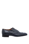 A.Testoni Shoes for men made of leather blue - Perforation. 100% leather. Lace-up. Interior: Leather. Insole: Leather. Heel height: 2.5cm. Outsole: Other materials. Country of manufacture: Italy. Care: specialized cleaning - photo 1