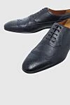 A.Testoni Shoes for men made of leather blue - Perforation. 100% leather. Lace-up. Interior: Leather. Insole: Leather. Heel height: 2.5cm. Outsole: Other materials. Country of manufacture: Italy. Care: specialized cleaning - photo 5
