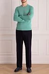 Green cotton jumper for men Drumohr - 100% cotton. Country of manufacture: Italy. Care: specialized cleaning - photo 2