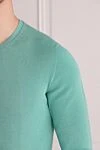 Drumohr Green cotton jumper for men - 100% cotton. Country of manufacture: Italy. Care: specialized cleaning - photo 5