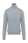 Armani Гольф мужской из шерсти голубой - Высокая горловина. 100% шерсть. Страна производитель: Италия. Уход: специализированная чистка - фото 1