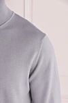 Armani Гольф мужской из шерсти голубой - Высокая горловина. 100% шерсть. Страна производитель: Италия. Уход: специализированная чистка - фото 5
