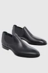 Branchini Men's black leather boots - 100% leather. Elastic inserts. Shaft height: 15 cm. Sole Height: 2.5 cm. Outsole: Other materials. Country of manufacture: Italy. Care: specialized cleaning - photo 3