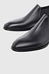 Branchini Men's black leather boots - 100% leather. Elastic inserts. Shaft height: 15 cm. Sole Height: 2.5 cm. Outsole: Other materials. Country of manufacture: Italy. Care: specialized cleaning - photo 5