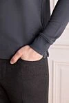 Gucci Штани із вовни сірі чоловічі - 100% вовна. блискавка, гудзик, гачок. дві бічні кишені, дві задні кишені. підкладка деталей 100% бавовна. Країна виробник: Італія. Догляд: спеціалізоване чищення - фото 5
