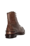 Men's leather boots brown Gucci - 100% leather. Closure: Lace-up, zipper. Sole Height: 2.5 cm. Leather. Country of manufacture: Italy. Care: specialized cleaning - photo 4