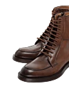 Gucci Men's leather boots brown - 100% leather. Closure: Lace-up, zipper. Sole Height: 2.5 cm. Leather. Country of manufacture: Italy. Care: specialized cleaning - photo 5