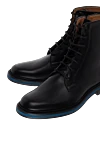 Gucci Black leather boots for men - contrast sole. 100% leather. Closure: lace. Shaft height: 20 cm. Heel height: 2.5 cm. Outsole: other materials. Interior trim: leather. Country of manufacture: Italy. Care: specialized cleaning - photo 5