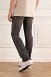 Blue cotton jeans for men Dolce & Gabbana - scuffed effect;. 100% cotton;. Fastener: button, zipper;. two side pockets in front, two in back;. Country of manufacture: Italy. Care: specialized cleaning - photo 4